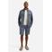 No Excess overshirt met linnen donkerblauw