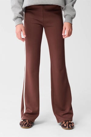 flared casual broek bruin