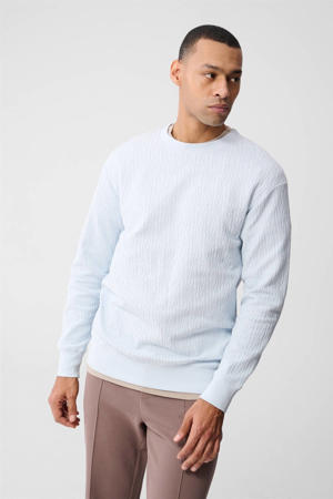 sweater met textuur blauw