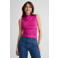 Anytime jersey top met gedrapeerd detail fuchsia