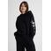Anytime sweater met borduursel zwart