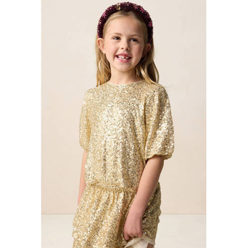 Sissy-Boy T-shirt goud met pailletten afbeelding