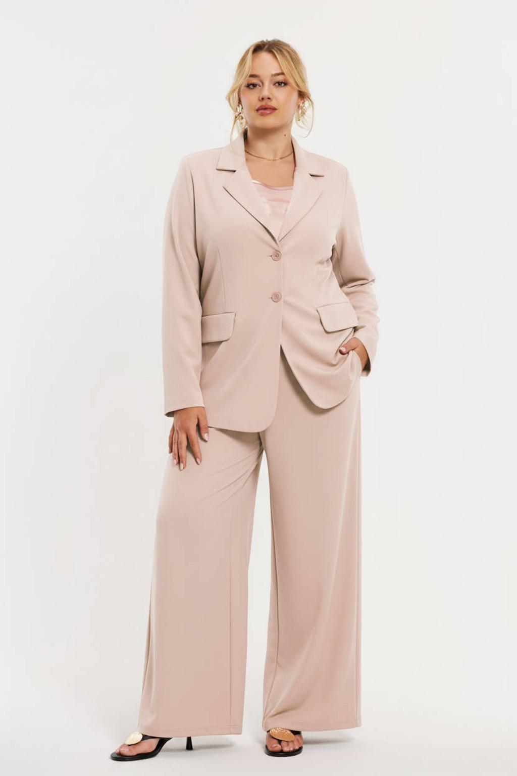 YOEK regular blazer lichtbruin
