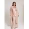 YOEK lang vest lichtbruin met lurex