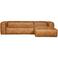WOOOD leren hoekbank Bean hoek rechts - cognac