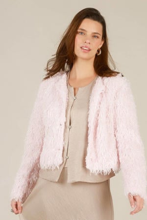 gebreid vest roze