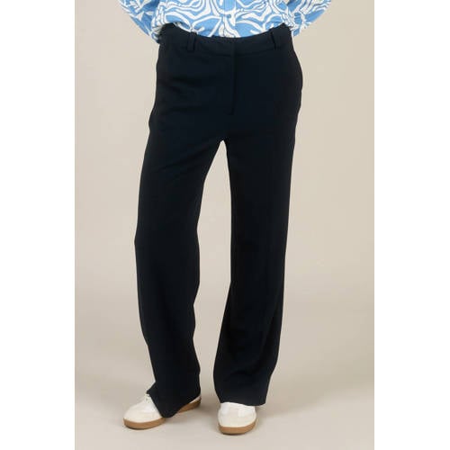 Yest straight regular waist broek donkerblauw afbeelding