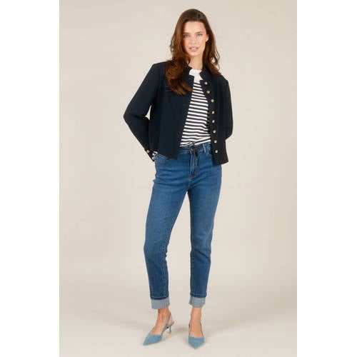 Yest slim fit jeans medium blue denim afbeelding