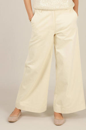 wide leg  broek ecru