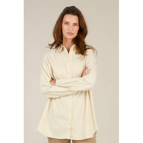 Yest gestreepte blouse ecru met lurex afbeelding
