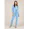 Yest regular waist pantalon travelstof blauw