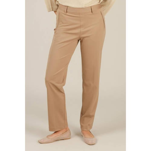Yest travelstof pantalon lichtbruin afbeelding