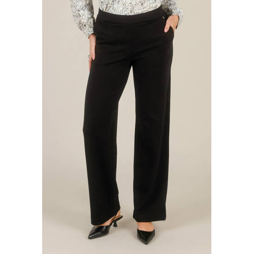 Yest wide leg regular waist broek zwart afbeelding