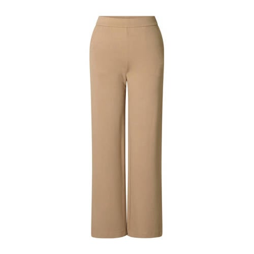 Yest wide leg regular waist broek camel afbeelding