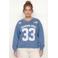 Colourful Rebel Curve sweater blauw