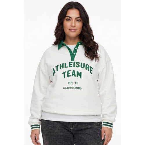Colourful Rebel Curve sweater wit afbeelding