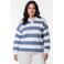Colourful Rebel Curve gestreepte top met backprint blauw