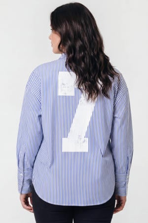 gestreepte blouse blauw