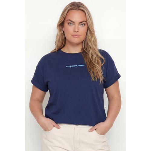 Colourful Rebel Curve T-shirt donkerblauw afbeelding