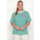 Colourful Rebel Curve gestreept T-shirt groen