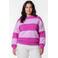 Colourful Rebel Curve gestreepte sweater roze