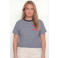 Colourful Rebel Curve T-shirt blauw