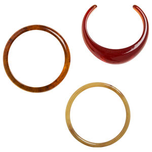 armband PCKELLY - bruin (set van 3)