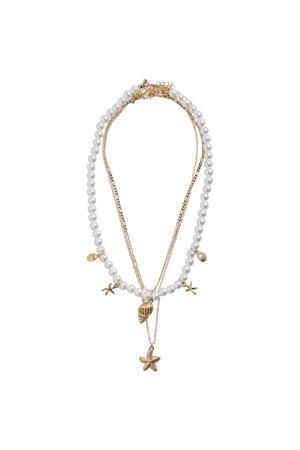 ketting PCKIRSTINI - goudkleurig (set van 3)