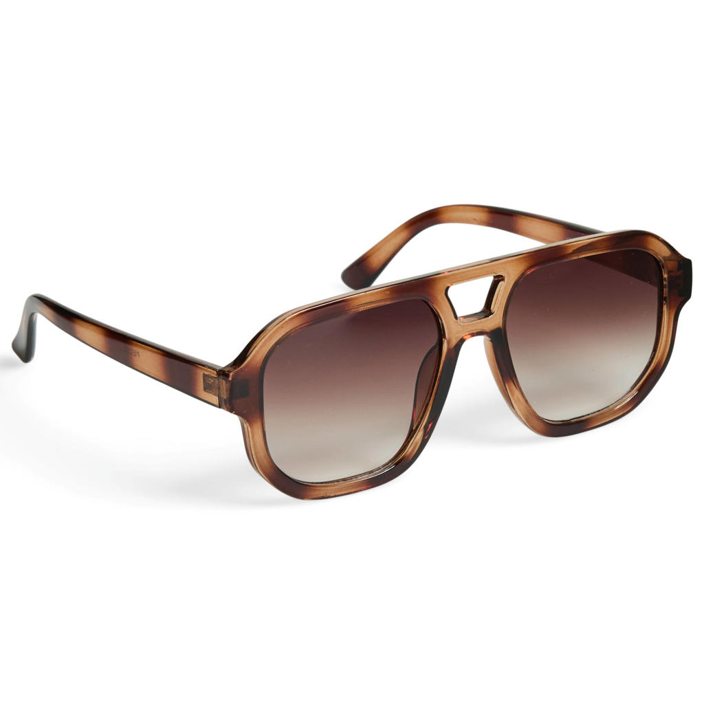 PIECES zonnebril PCKARLA met tortoise print bruin