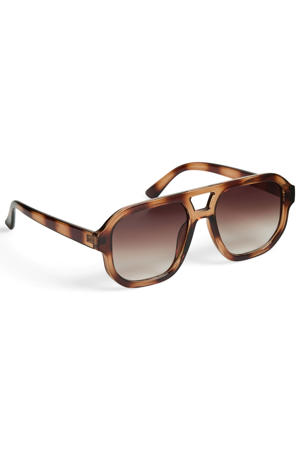 zonnebril PCKARLA met tortoise print bruin
