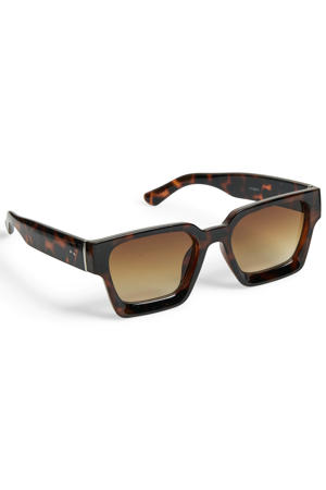zonnebril PCKAREN met tortoise print donkerbruin