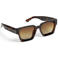 PIECES zonnebril PCKAREN met tortoise print donkerbruin