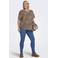 ONLY CARMAKOMA top donkerrood/beige