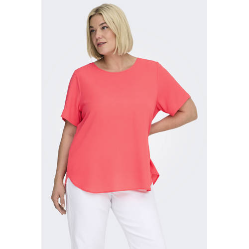 ONLY CARMAKOMA top koraalrood afbeelding