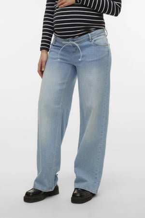 Mlfula zwangerschaps wide leg jeans light blue denim