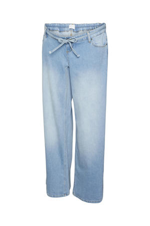 Mlfula zwangerschaps wide leg jeans light blue denim
