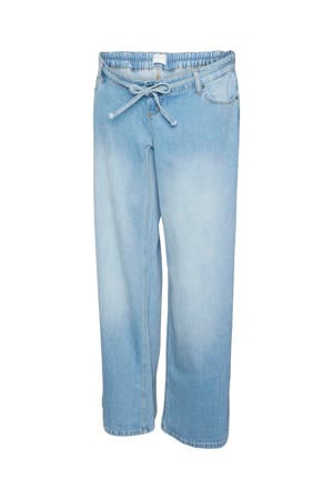 Mlfula zwangerschaps wide leg jeans light blue denim