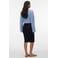 MAMALICIOUS zwangerschaps cropped trui grof gebreid blauw