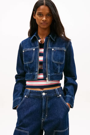 denim spijkerjas dark blue denim