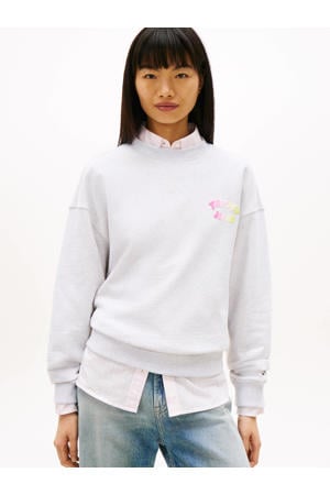 sweater met backprint grijs