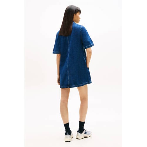 Tommy Jeans denim spijkerjurk medium blue denim afbeelding