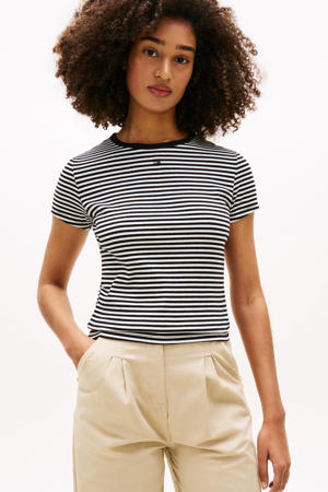 gestreept  T-shirt zwart/ wit