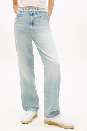 straight leg jeans light blue denim