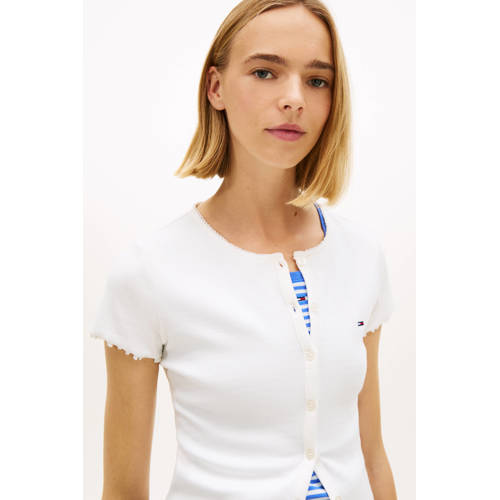 Tommy Jeans top ecru afbeelding