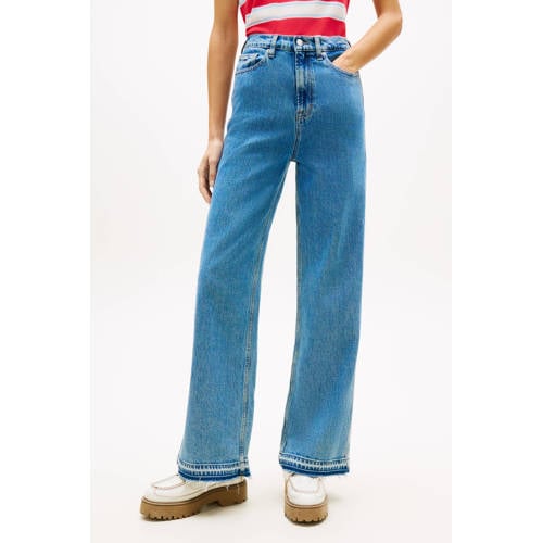 Tommy Jeans high waist wide leg jeans medium blue denim afbeelding