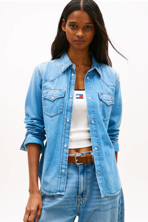 denim blouse light blue denim