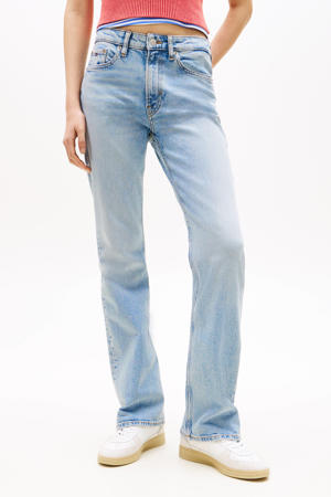 low waist bootcut jeans light blue denim