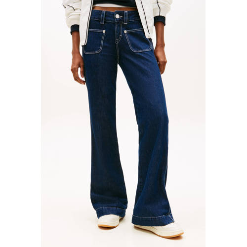 Tommy Jeans low waist flared jeans dark blue denim afbeelding