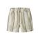 LIL' ATELIER MINI regular waist gestreepte casual short beige met textuur