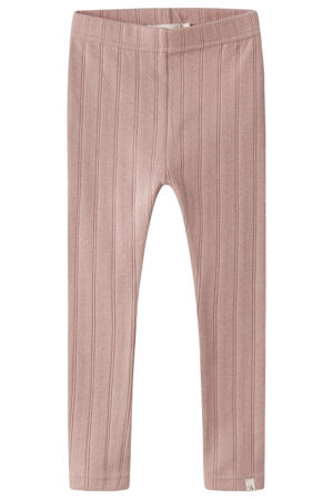 slim regular waist legging roze ajour